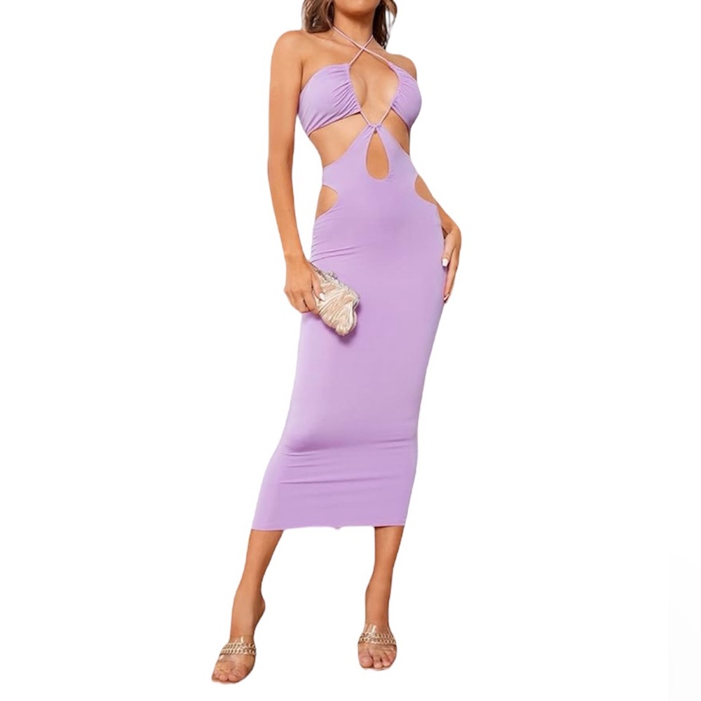 Cut Out Bodycon dress in orchid